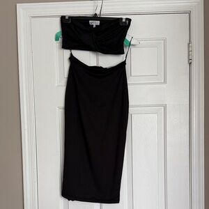 by the way. Black Strapless Dress
